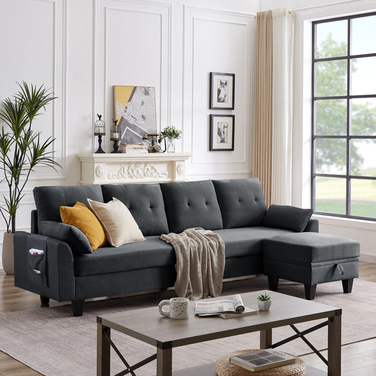 Linnzi 101'' Upholstered Sectional Sofa With Chaise