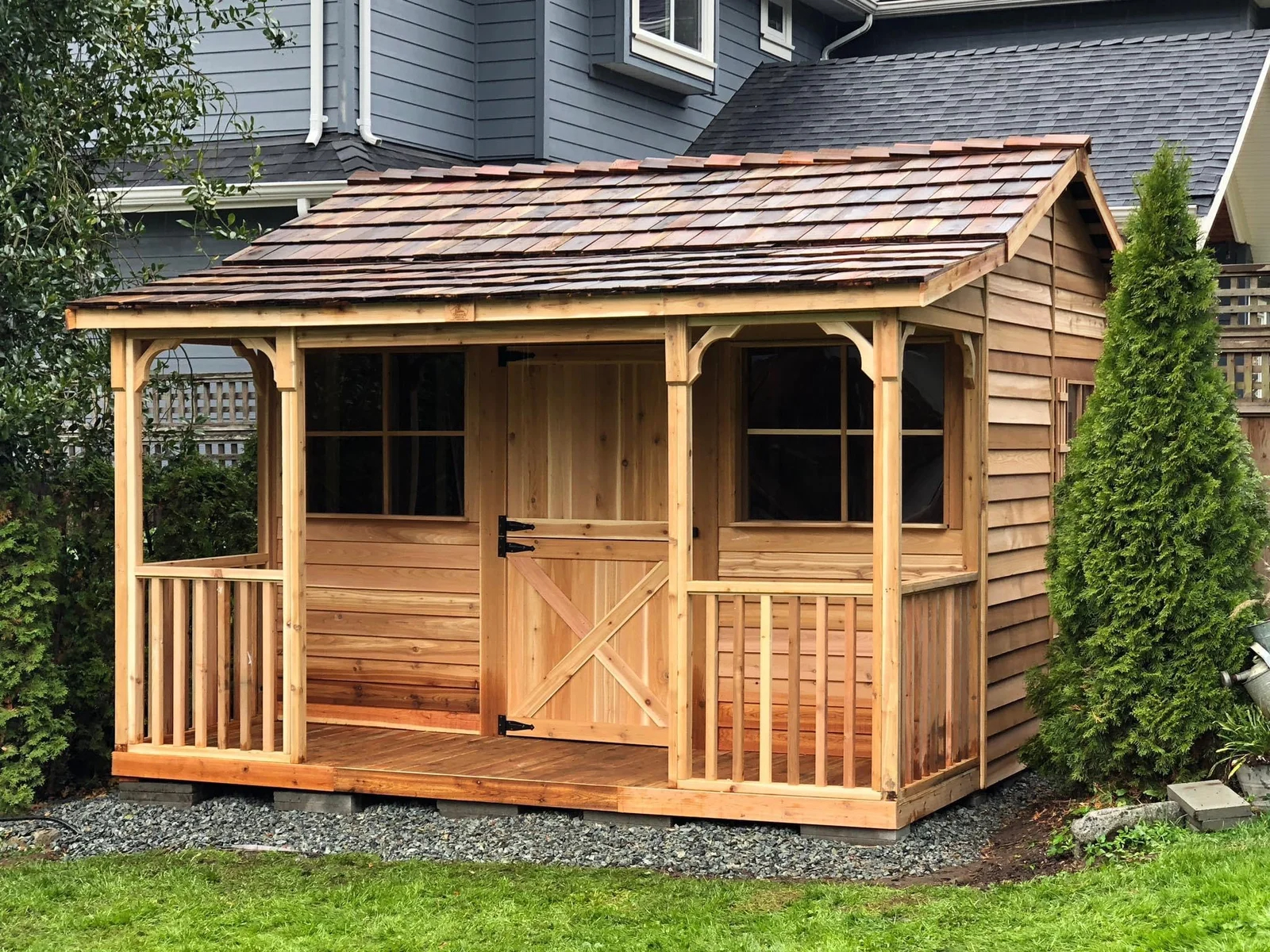 【Storage Shed】Ranchhouse 12x12 ft Solid and Manufacture Wood Traditional Storage Shed