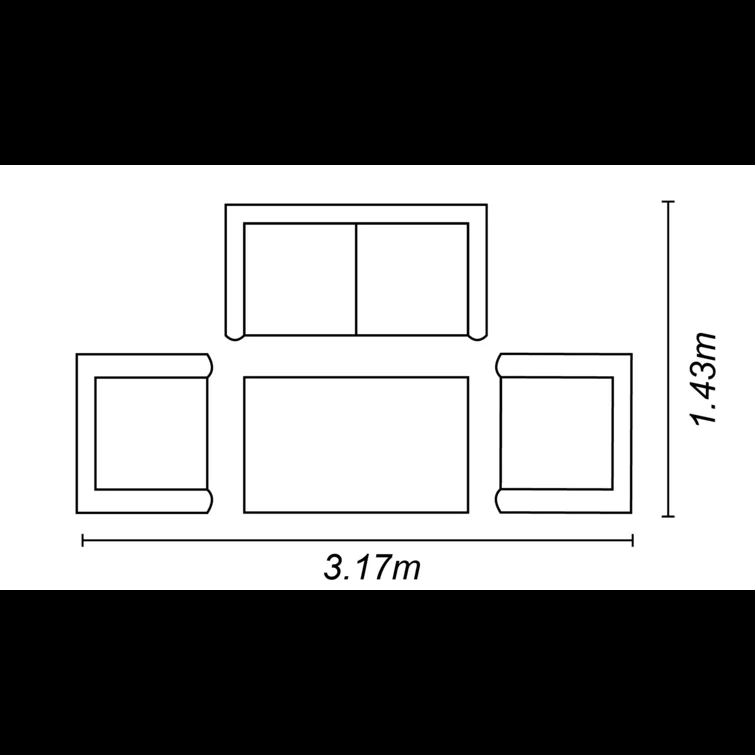Aaban Rattan 5 - Person Seating Group