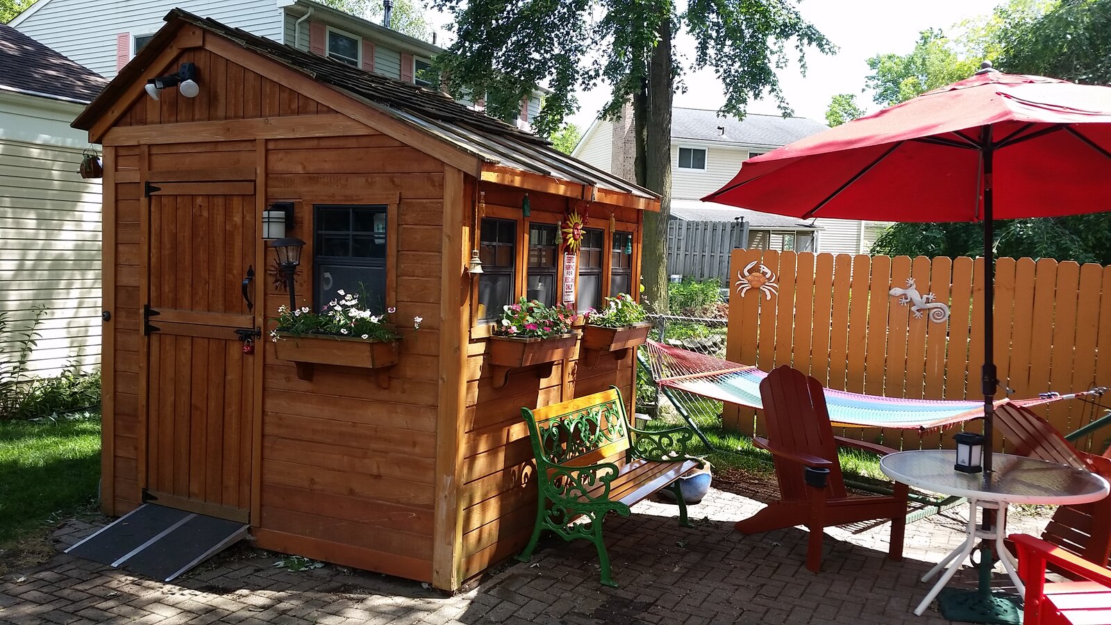 【Storage Shed】8x8 ft Cedar Wood Sunshed Garden Shed