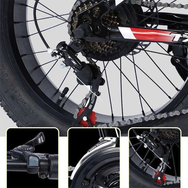 Electric-assist mountain bike long-life lithium battery snow electric vehicle student 20-inch variable speed bicycle