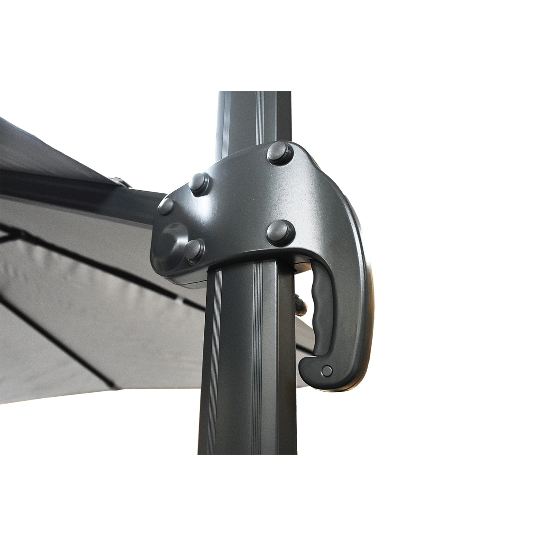 Grey 3m Square Rotating 360 Degree Cantilever Parasol
