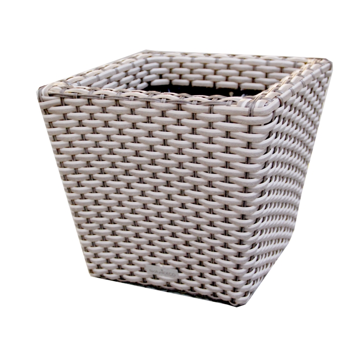 Hartland Compact Rattan Bistro Furniture Set - Whitewash Grey