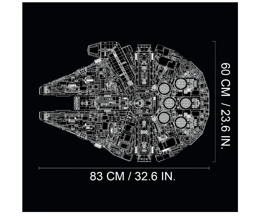 LEGO 75192 Star Wars Millennium Falcon, UCS Set for Adults, Model Kit to Build with Han Solo, Princess Leia & Chewbacca Minifigures, Plus Droid Figure, Collectible Gifts for Teenagers, Boys and Girls